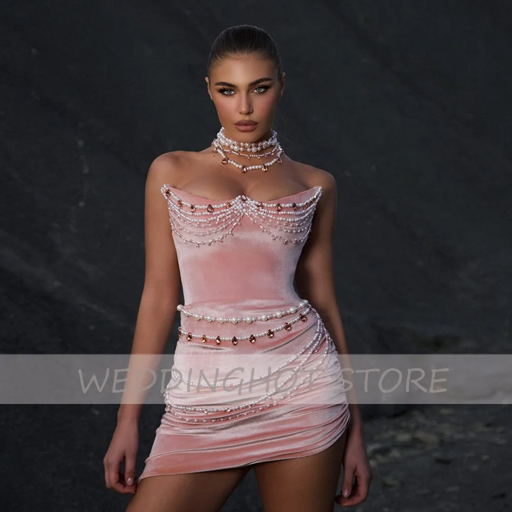 Luxury Sexy Beads Strapless Mermaid Dress robes de soirée