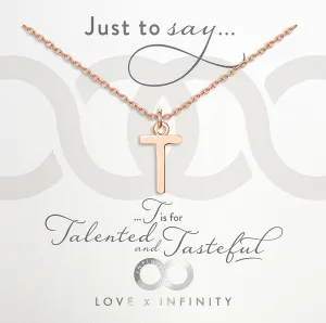 LXI Alphabet Pendant 'T'