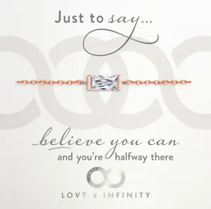 LXI Baguette Bracelet- Rose Gold