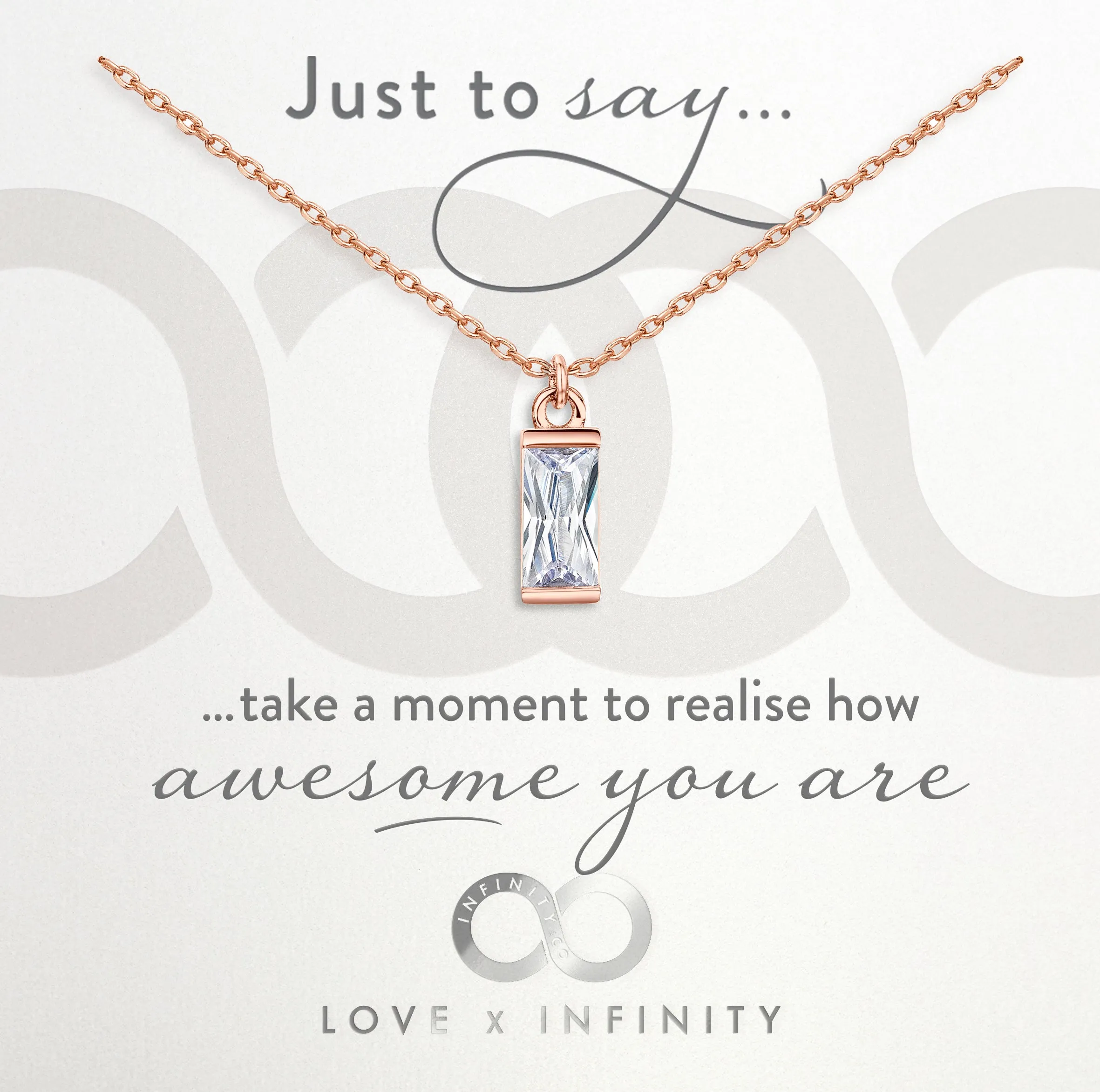 LXI Baguette Pendant- Rose Gold