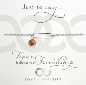 LXI Birthstone Bracelet Topaz/November