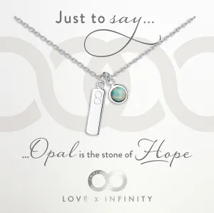 LXI Birthstone Pendant Opal/October