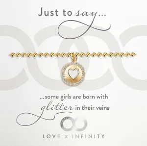 LXI Cut Out Heart Halo Bracelet