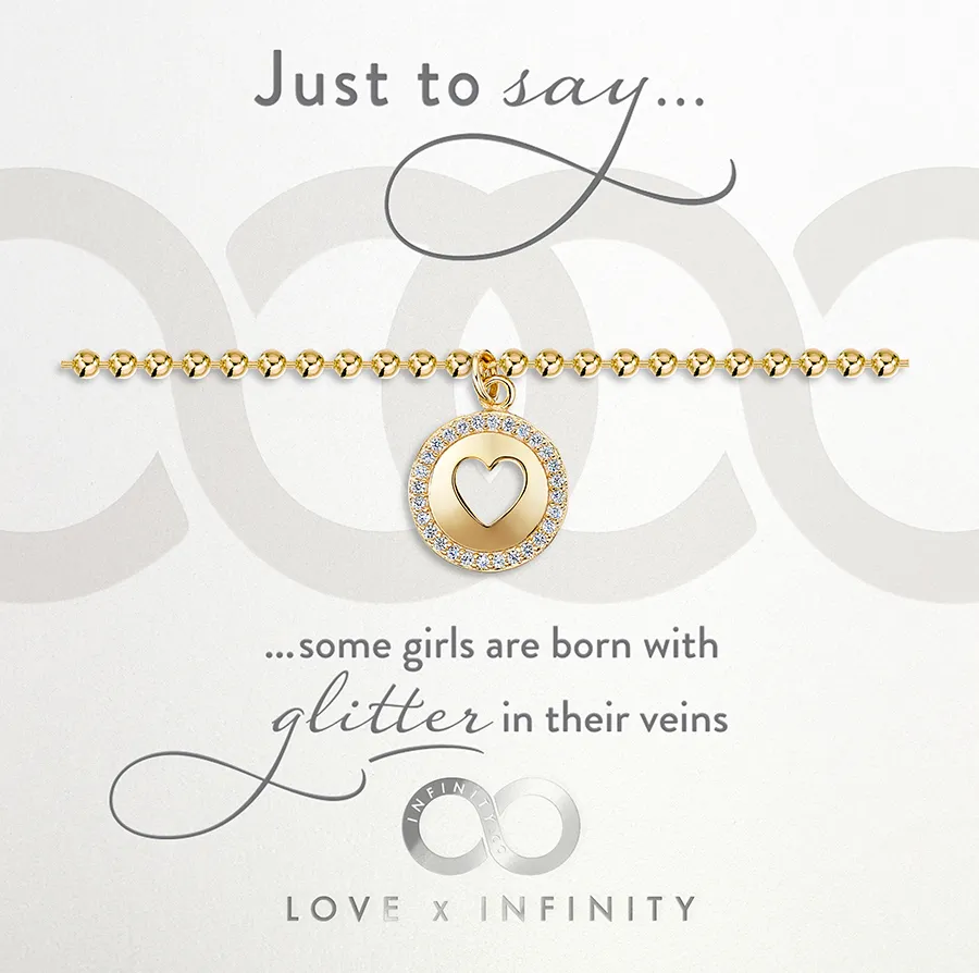 LXI Cut Out Heart Halo Bracelet