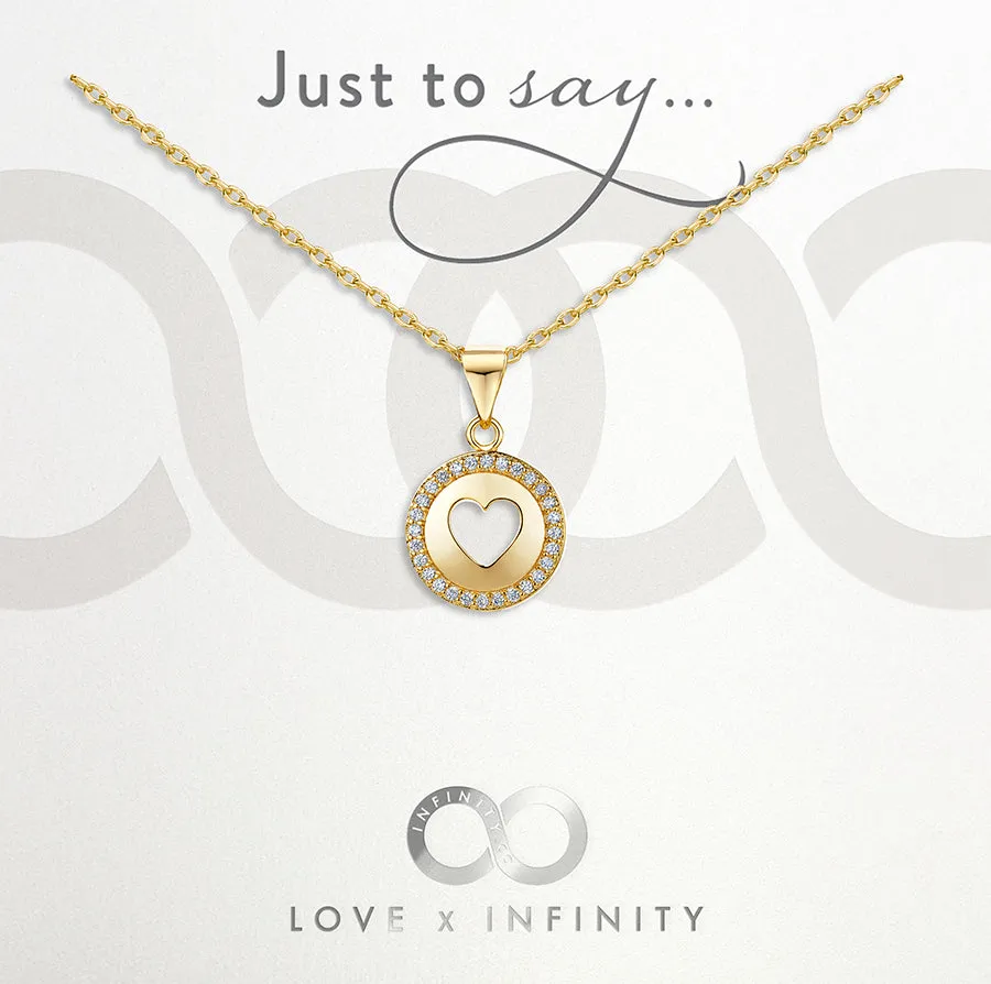 LXI Cut Out Heart Halo Pendant