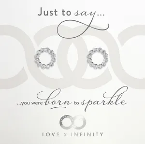 LXI CZ Halo Earrings