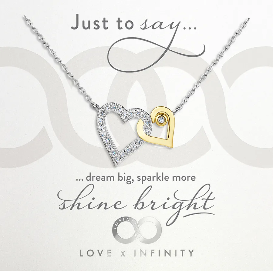 LXI Entwined Hearts Pendant Gold