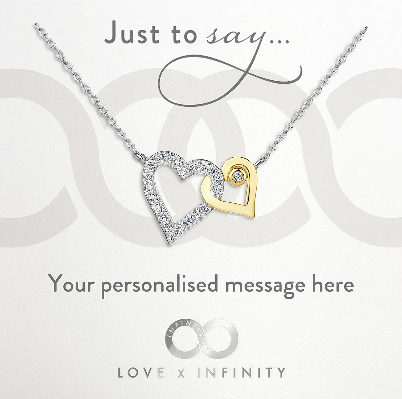 LXI Entwined Hearts Pendant Gold