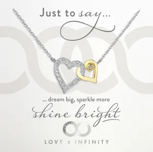 LXI Entwined Hearts Pendant Gold