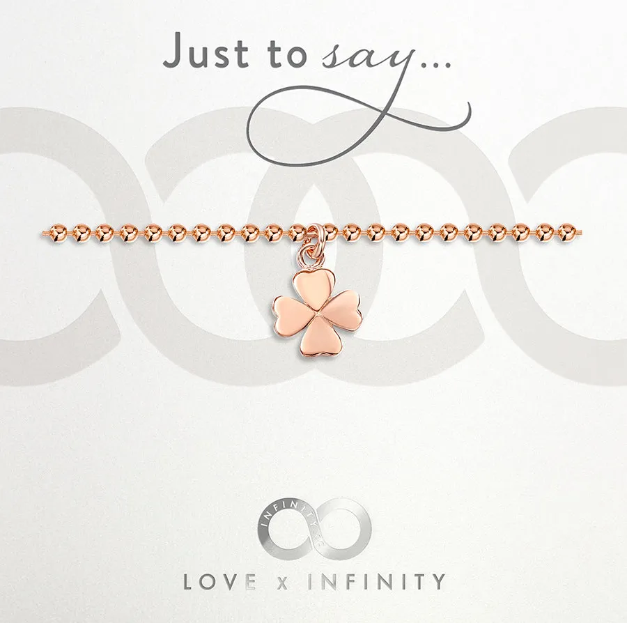LXI Four Leaf Clover Bracelet - Rose Gold
