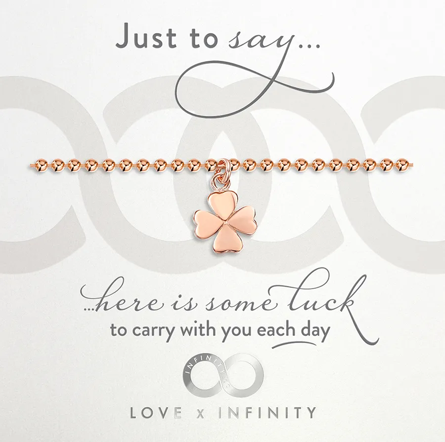LXI Four Leaf Clover Bracelet - Rose Gold