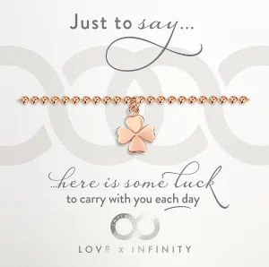LXI Four Leaf Clover Bracelet - Rose Gold