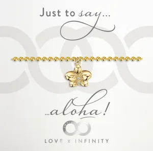 LXI Hawaiian Hibiscus Bracelet- Gold