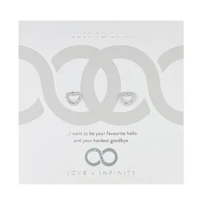 LXI Hearts & Arrows Earrings - Rhodium