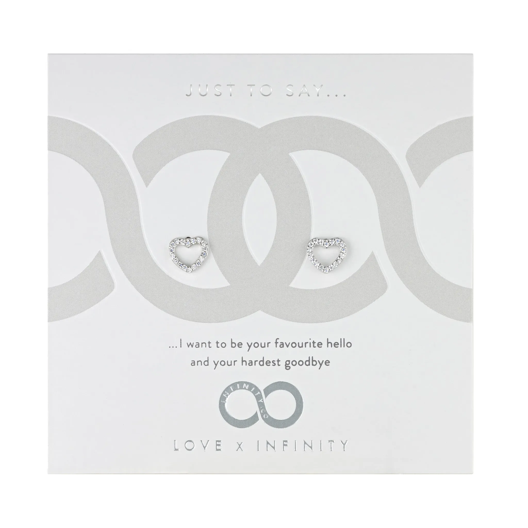 LXI Hearts & Arrows Earrings - Rhodium