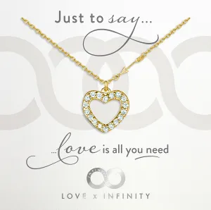 LXI Hearts & Arrows Pendant - Gold