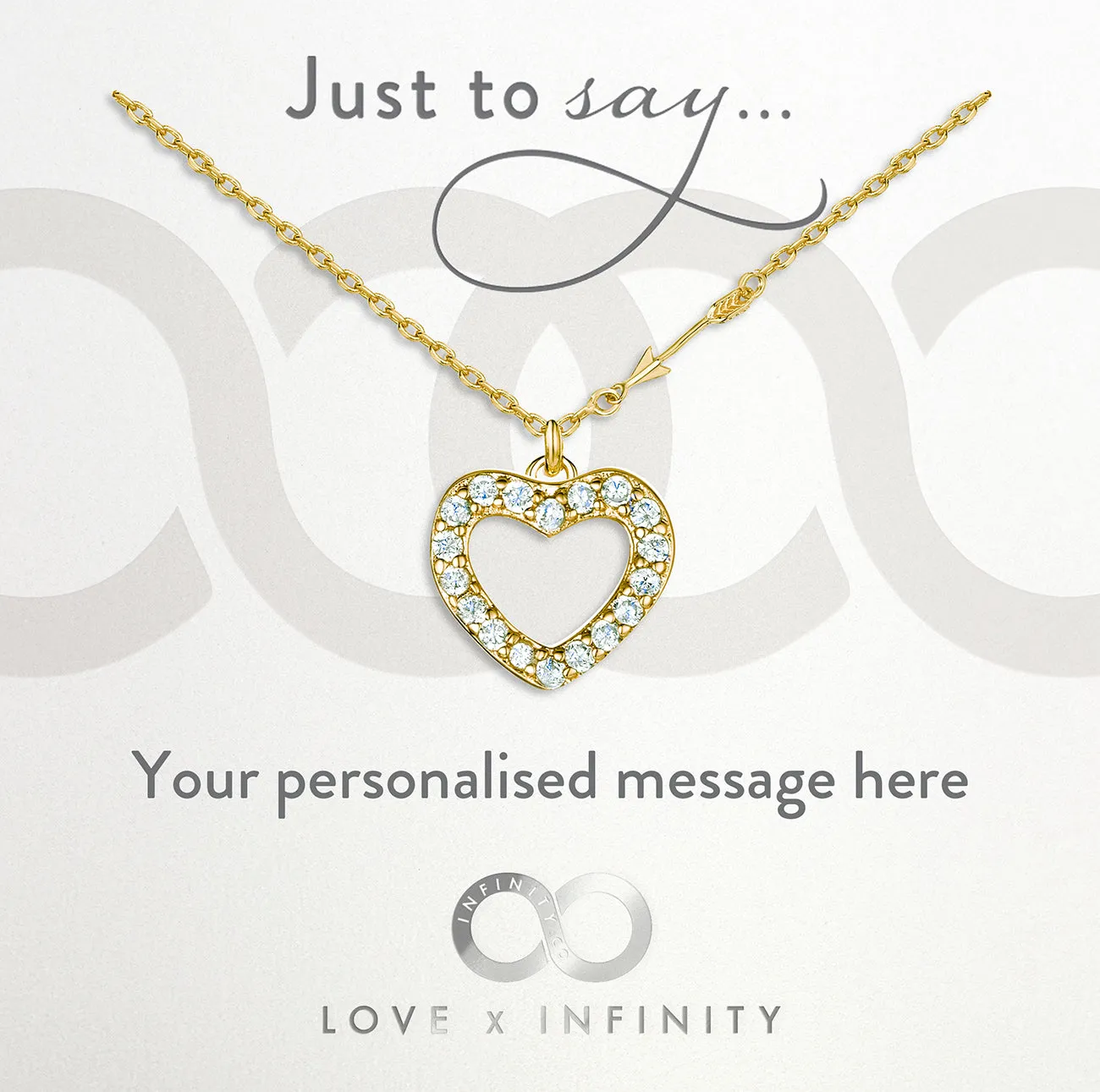 LXI Hearts & Arrows Pendant - Gold