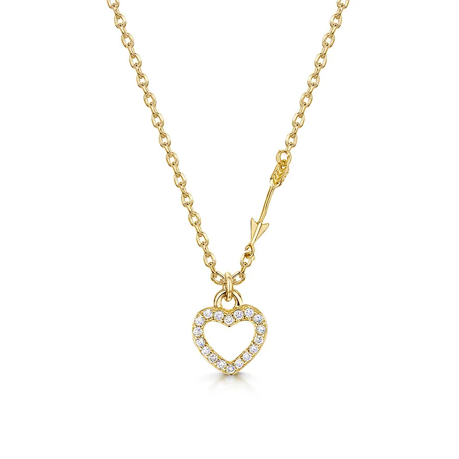 LXI Hearts & Arrows Pendant - Gold