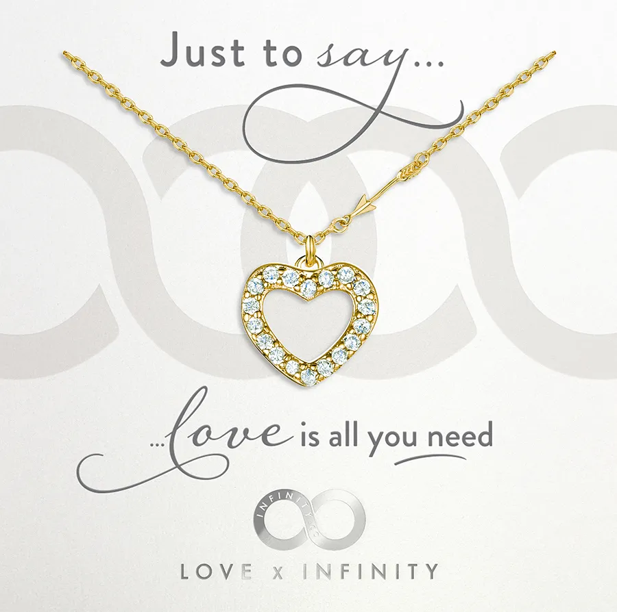 LXI Hearts & Arrows Pendant - Gold