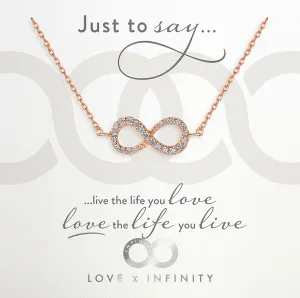 LXI Infinity Pendant Rose Gold