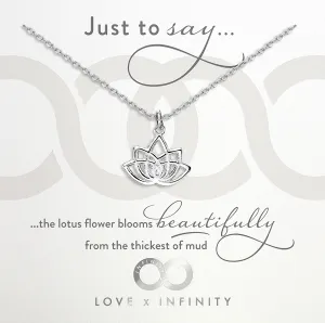 LXI Lotus Pendant Rhodium