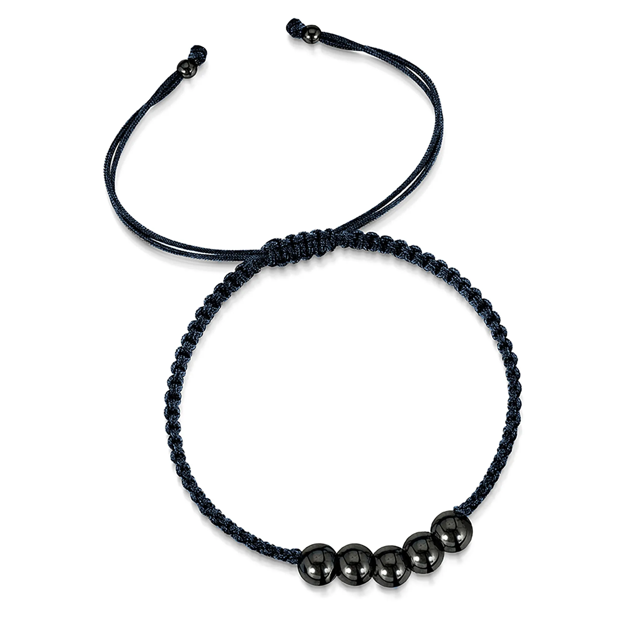 LXI Mens Friendship Bracelet - Black Rhodium