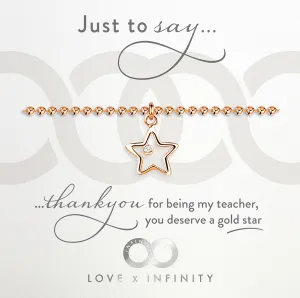 LXI Open Star Bracelet Rose Gold