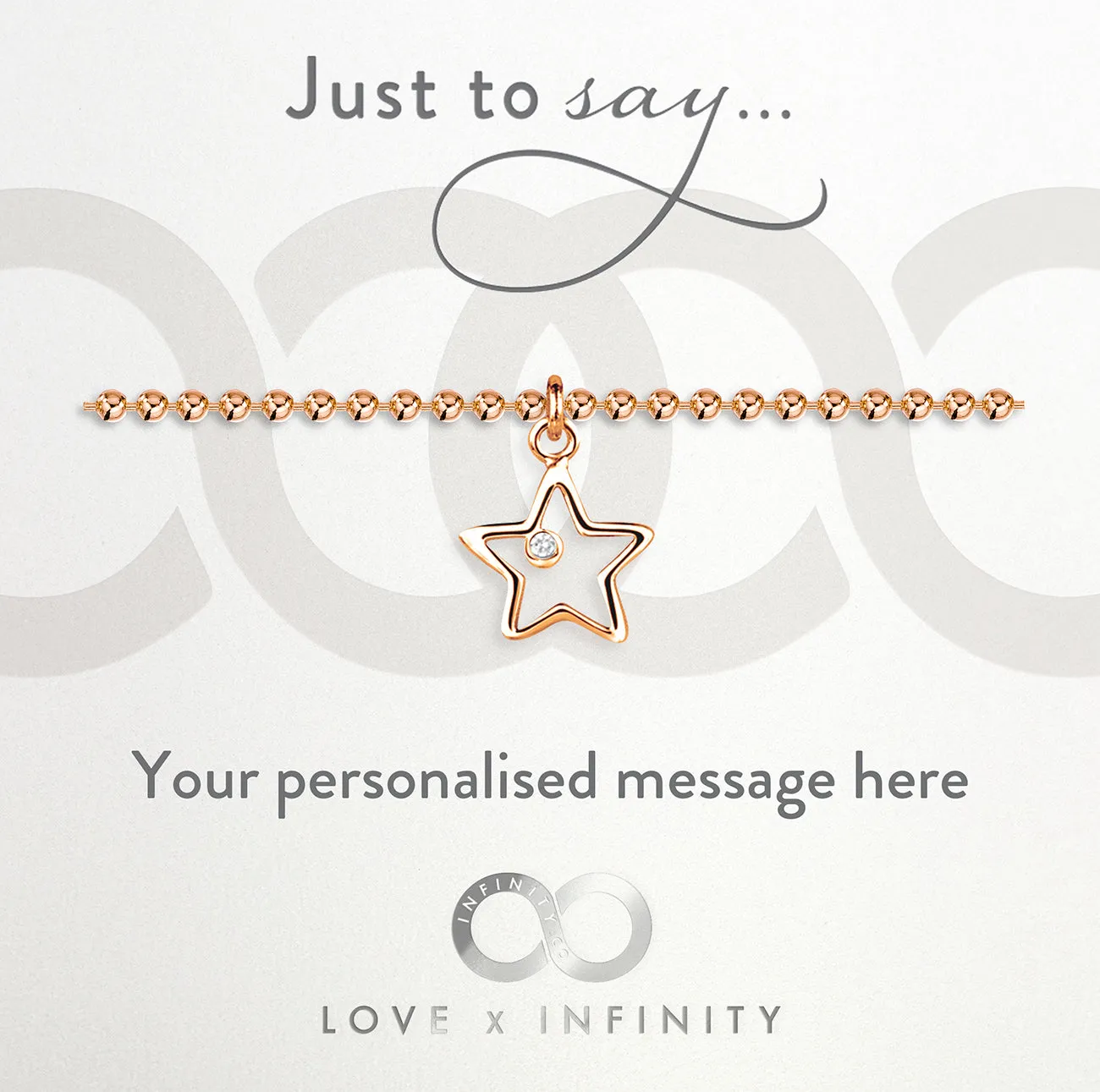 LXI Open Star Bracelet Rose Gold