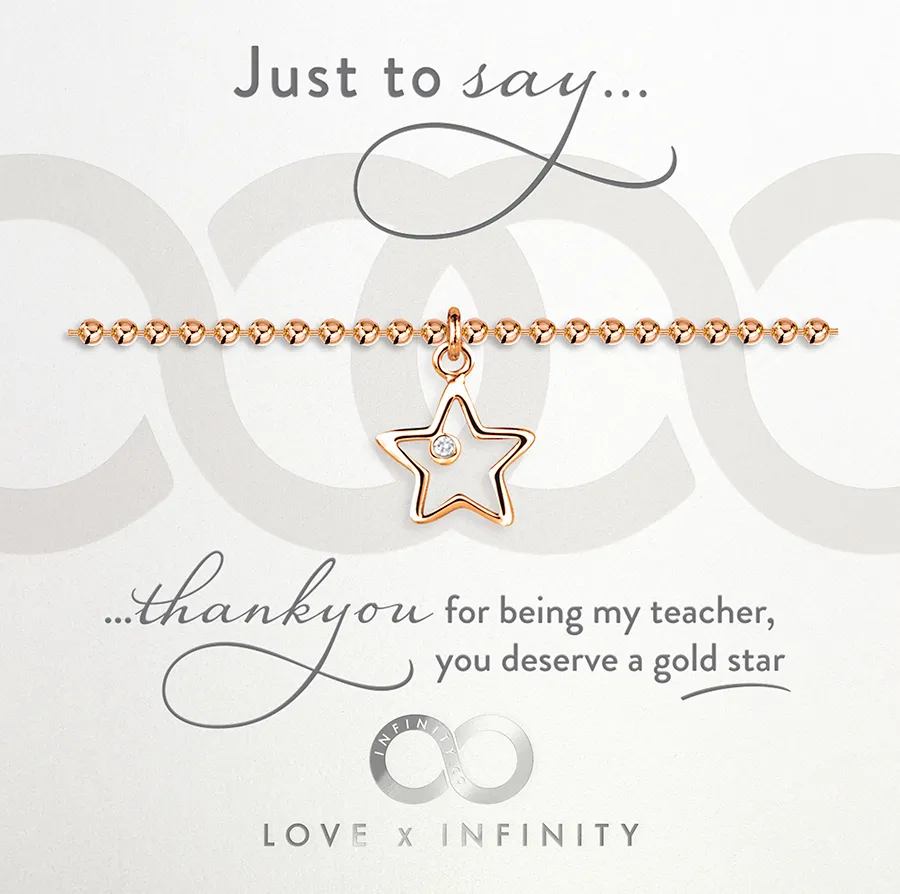 LXI Open Star Bracelet Rose Gold