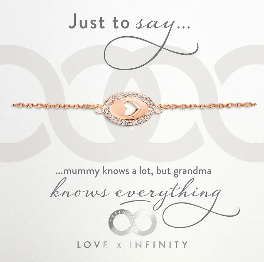 LXI Oval Cut Out Heart Bracelet