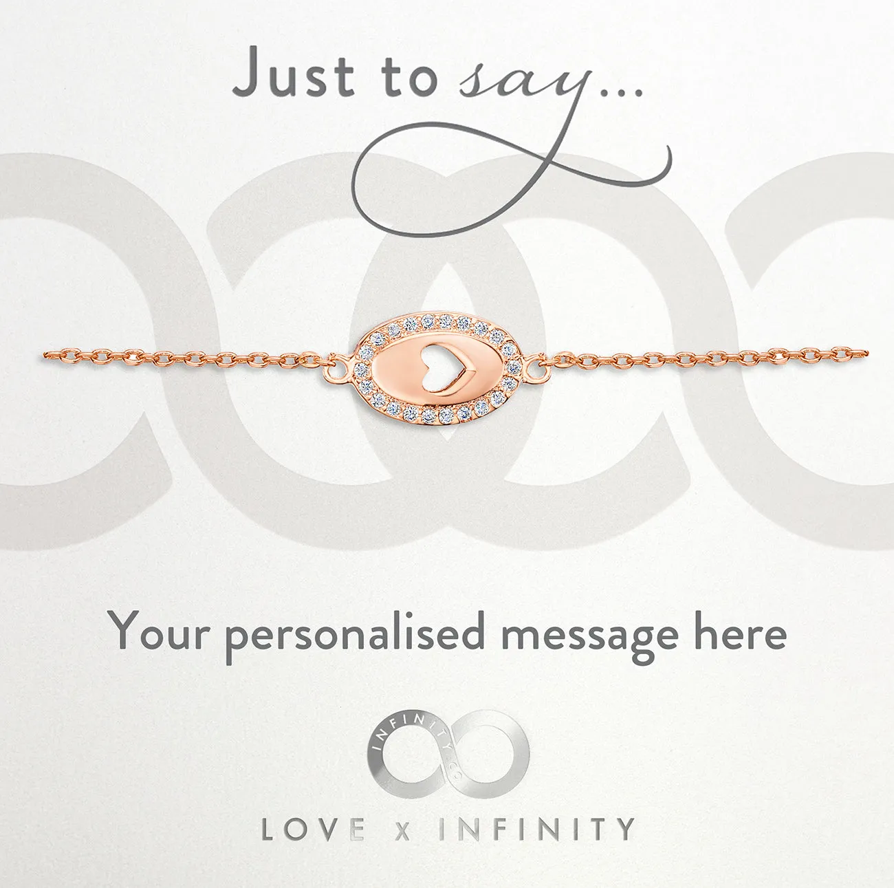 LXI Oval Cut Out Heart Bracelet
