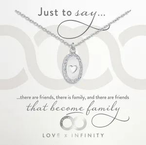 LXI Oval Cut Out Heart Pendant