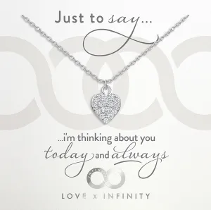 LXI Pave Heart Pendant