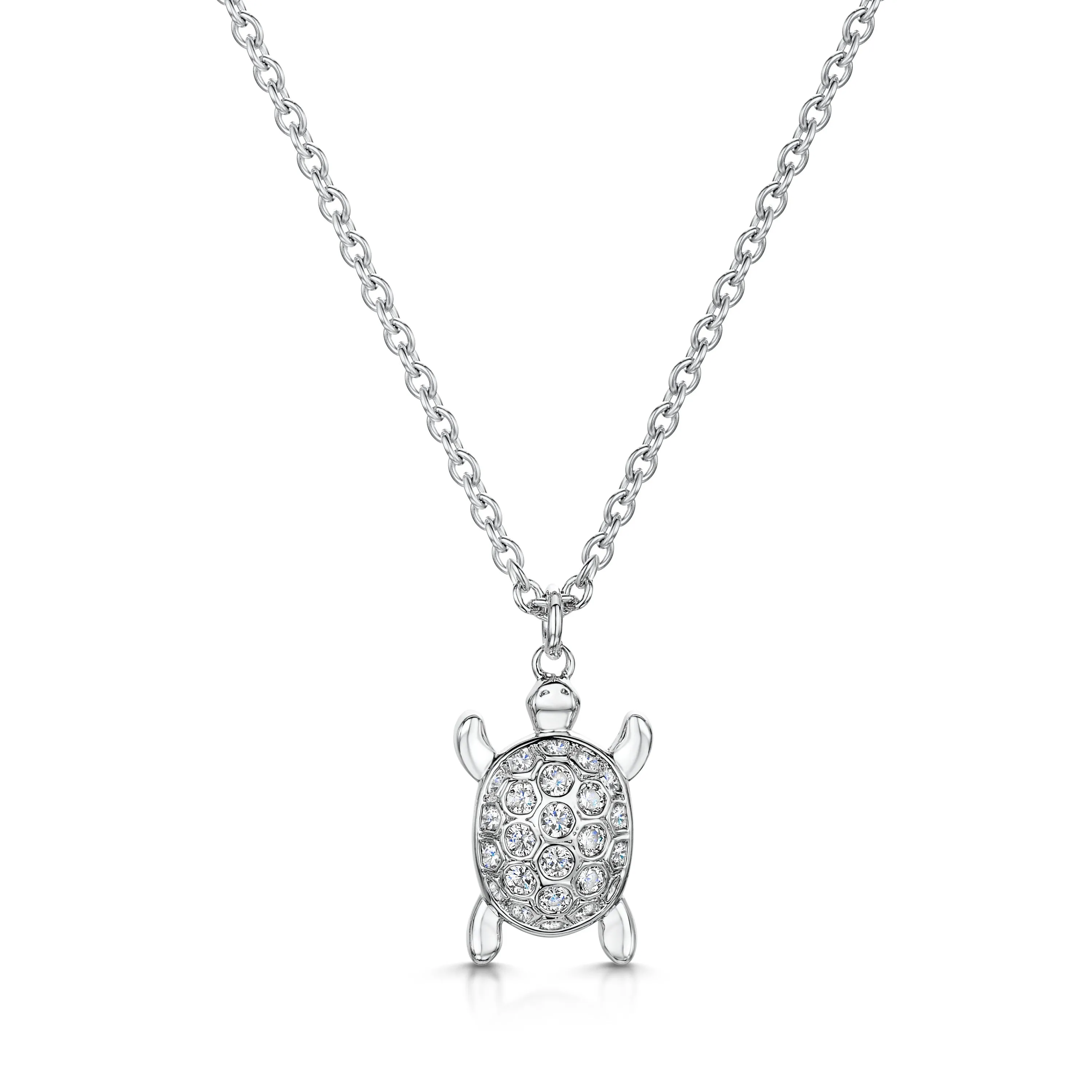LXI Pave Sea Turtle Pendant