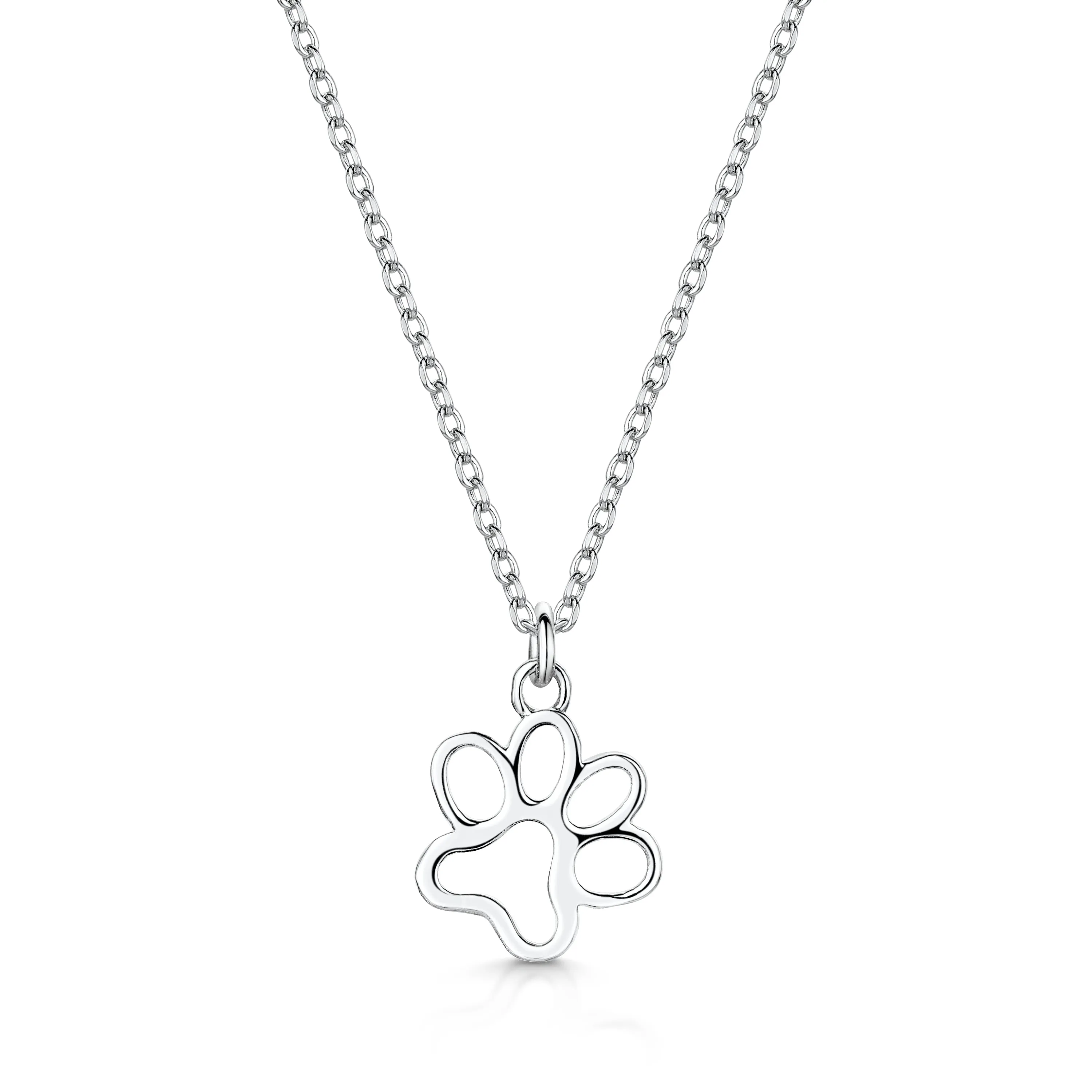 LXI Paw Print Pendant Rhodium