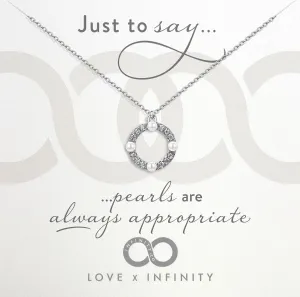 LXI Pearl Circle Pendant
