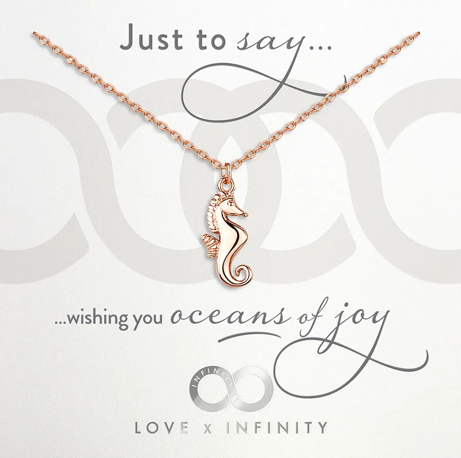 LXI Seahorse Pendant - Rose Gold