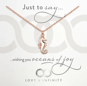 LXI Seahorse Pendant - Rose Gold