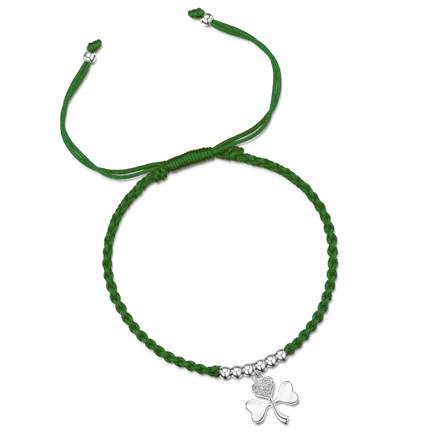 LXI Shamrock Friendship Bracelet- Rhodium