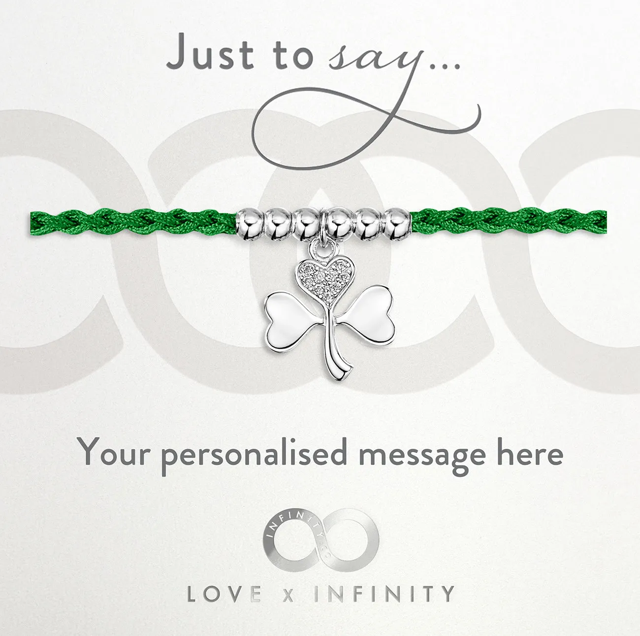 LXI Shamrock Friendship Bracelet- Rhodium