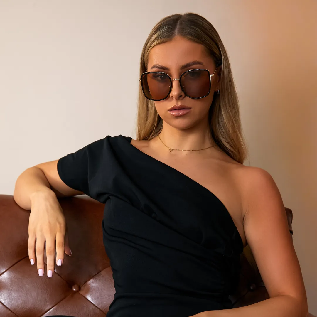 MAINE Gold Aviator Sunglasses