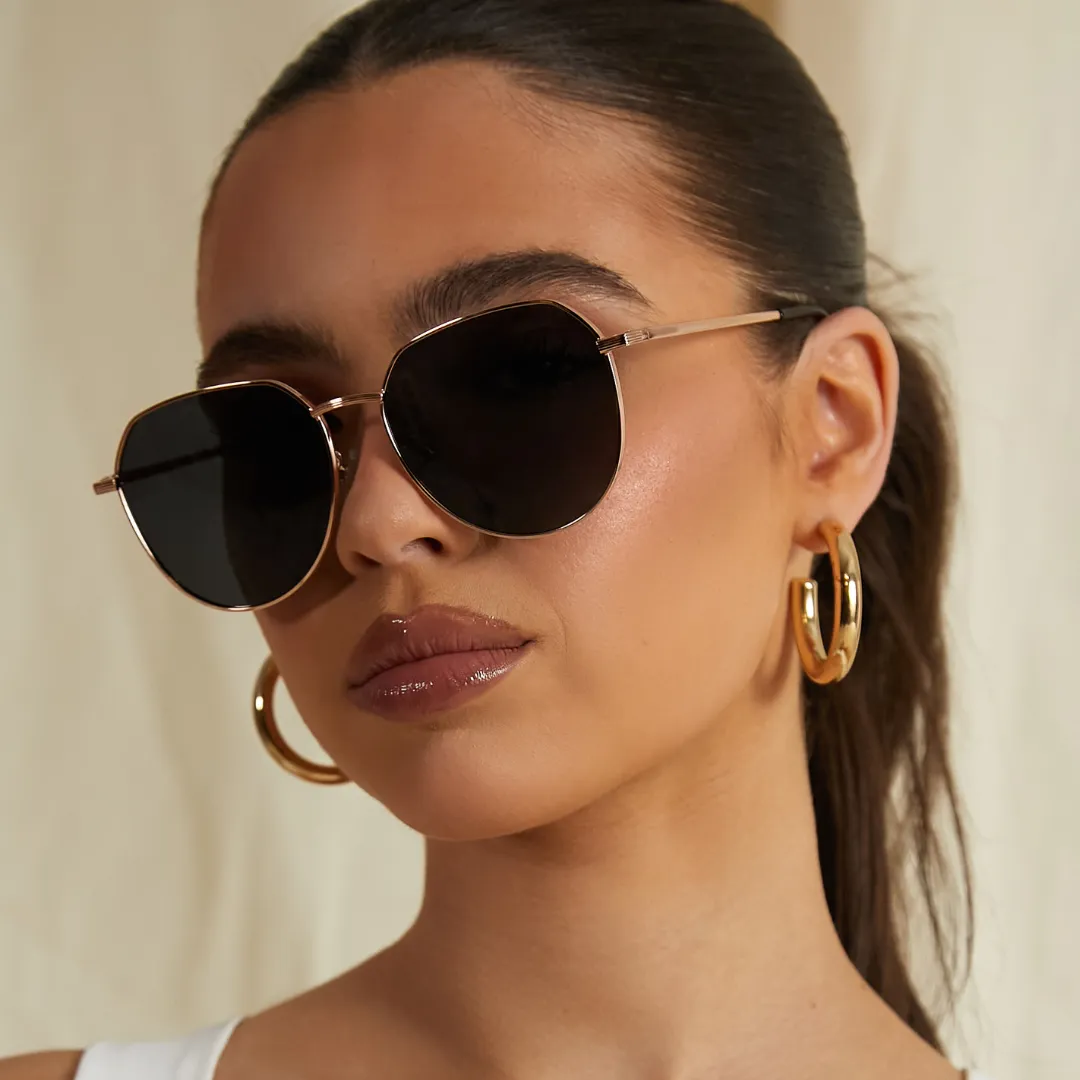 MAINE Gold Aviator Sunglasses