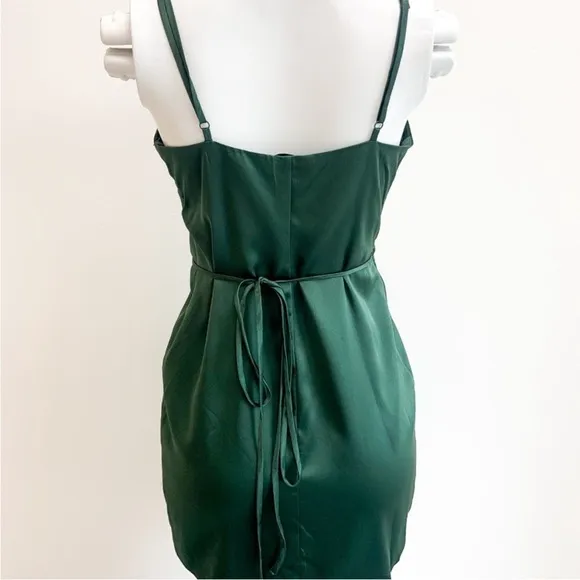 Majorelle Nina Dress in Ivy Satin WrapMini Dress Revolve Cocktail Sz S