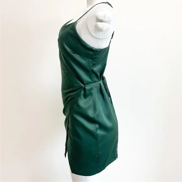 Majorelle Nina Dress in Ivy Satin WrapMini Dress Revolve Cocktail Sz S