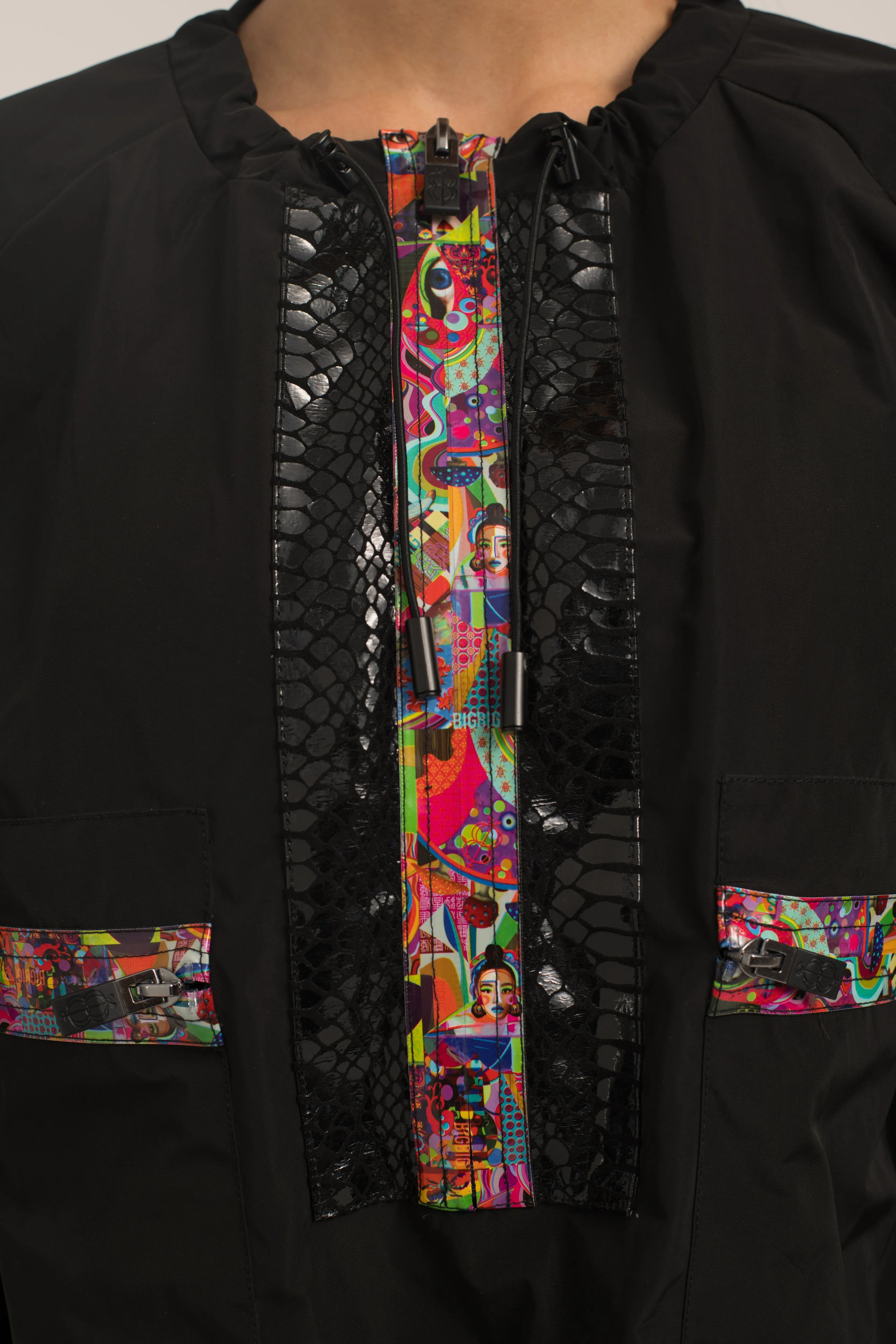Makeup Half-Zip Parachute Jacket