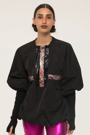Makeup Half-Zip Parachute Jacket