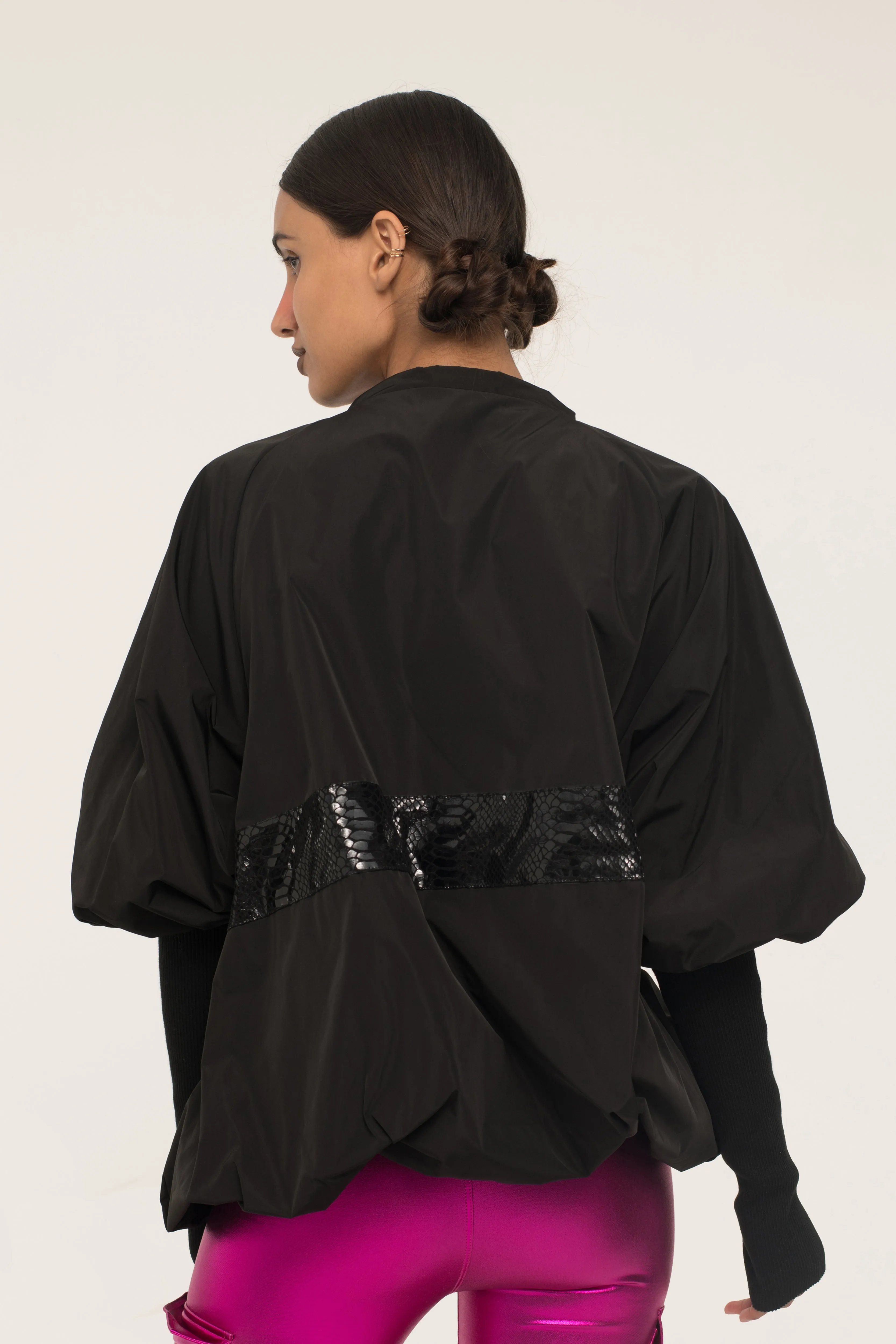 Makeup Half-Zip Parachute Jacket