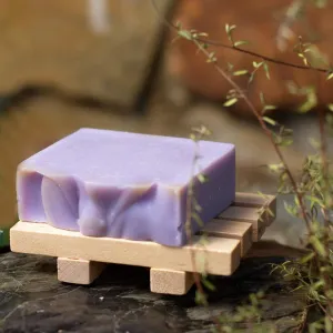 Mamaku and Lavender Organic Soap with Wooden Soap Tray