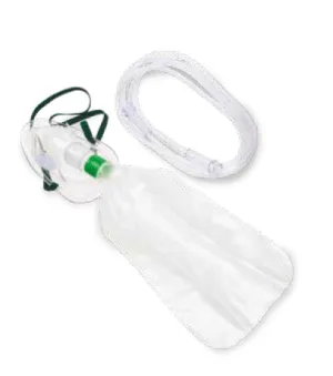 Mask - Non Re-Breathing Oxygen Bag - 2m Tubing - Saclin