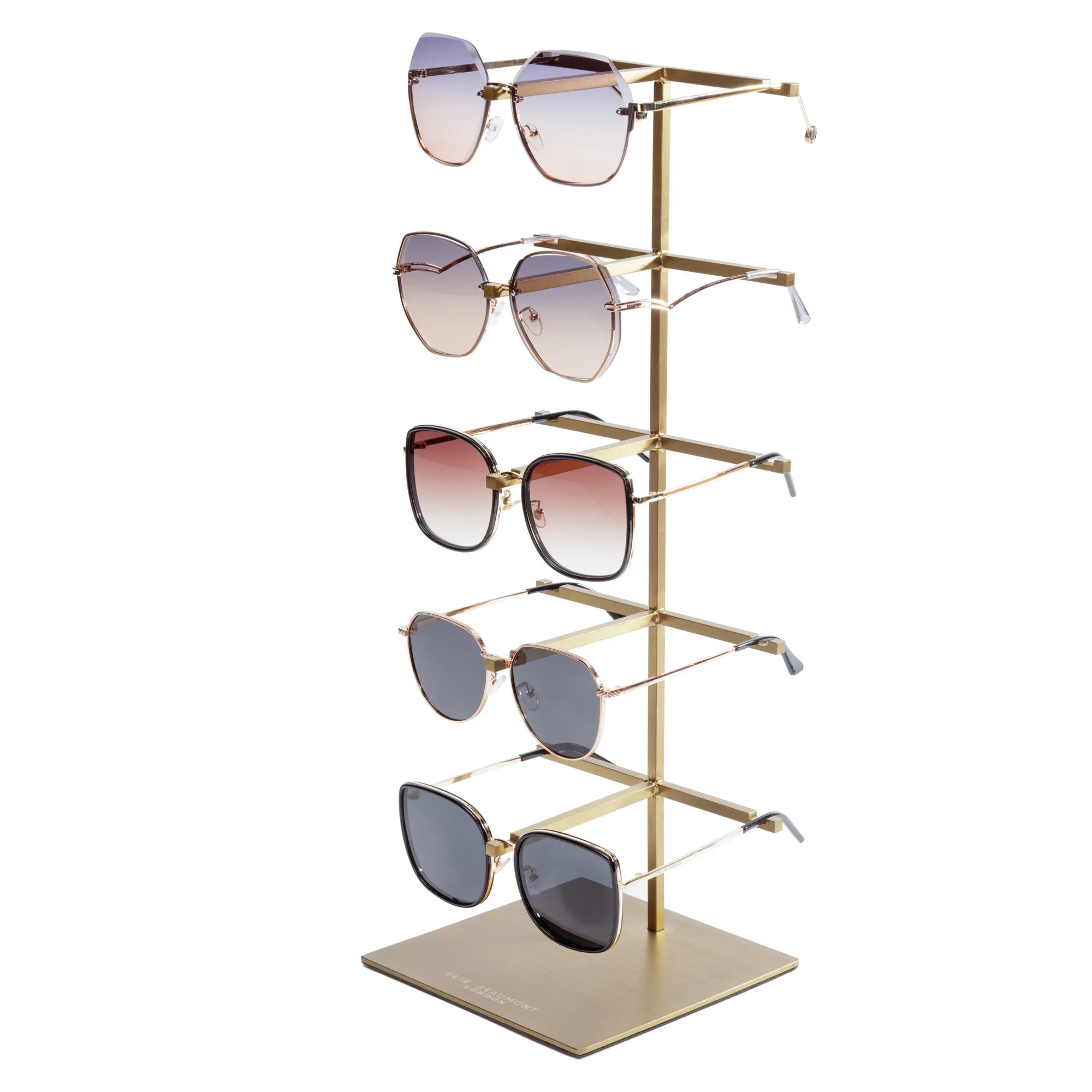 MAUI Brown Hexagonal Sunglasses
